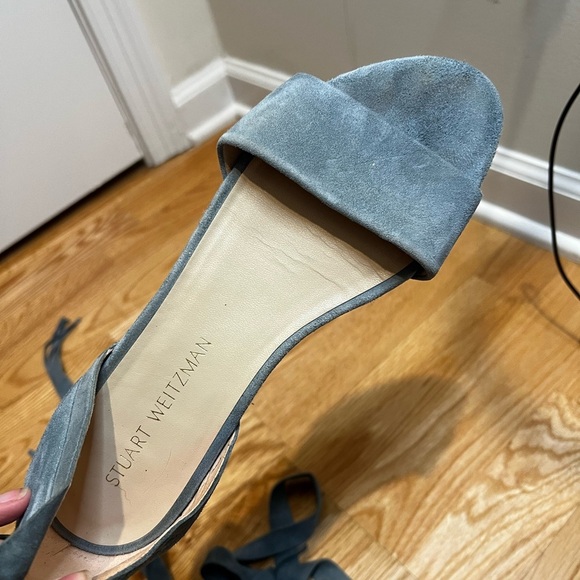 Stuart Weitzman Corbata Suede  Sandals Size 8.5 - Picture 9 of 12
